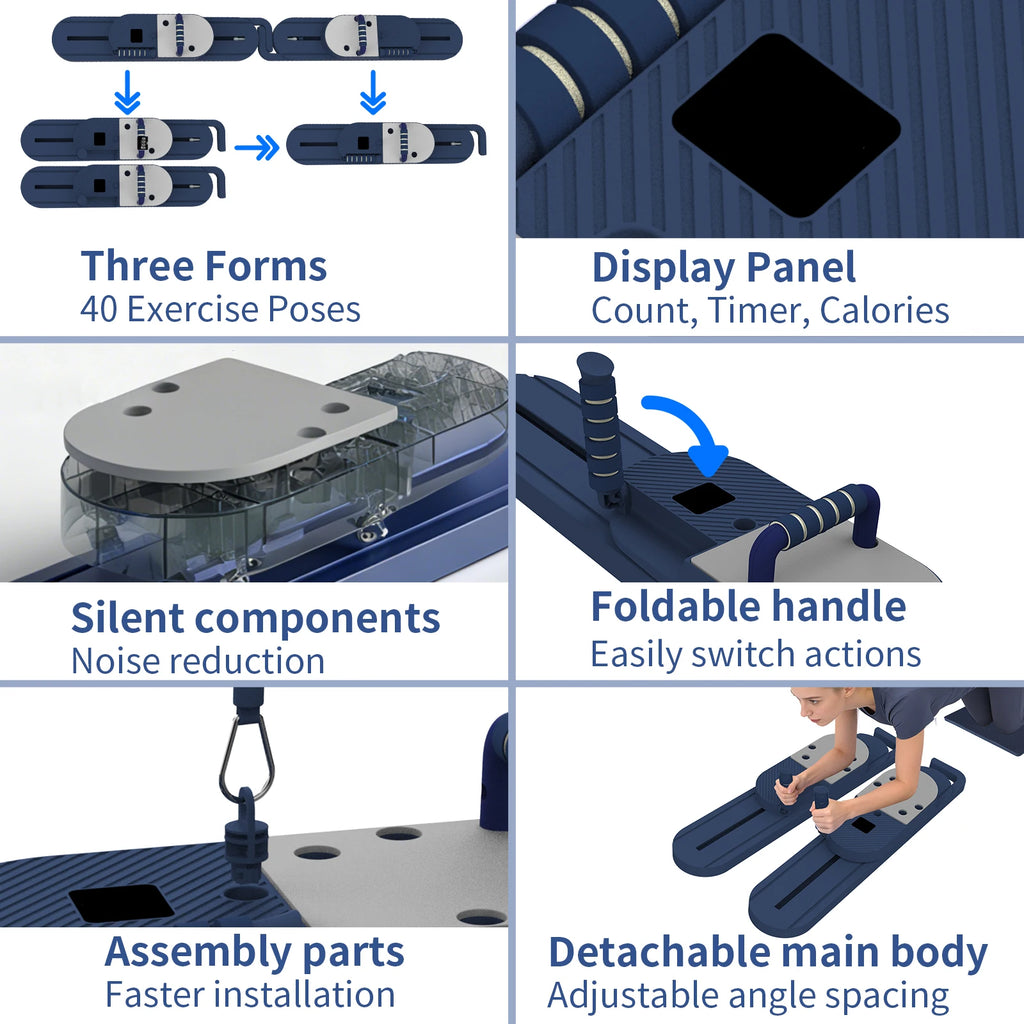 Multifunctional Fitness Board Abdominal Board Push Up Plate Pilates Board Ab Board Reformer Fitness Core Workout Equipment