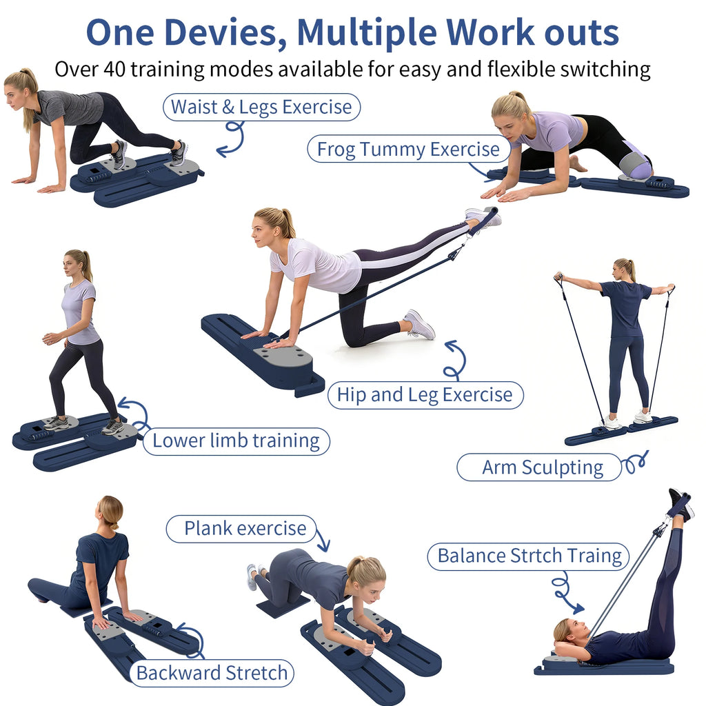 Multifunctional Fitness Board Abdominal Board Push Up Plate Pilates Board Ab Board Reformer Fitness Core Workout Equipment
