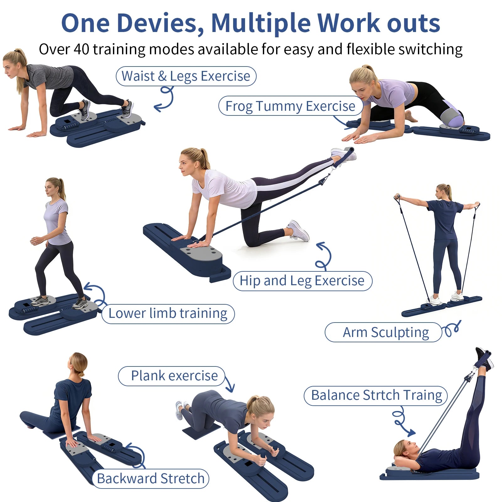Multifunctional Fitness Board Abdominal Board Push Up Plate Pilates Board Ab Board Reformer Fitness Core Workout Equipment
