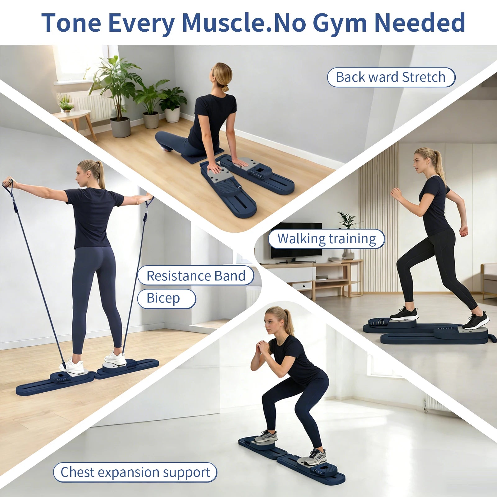 Multifunctional Fitness Board Abdominal Board Push Up Plate Pilates Board Ab Board Reformer Fitness Core Workout Equipment