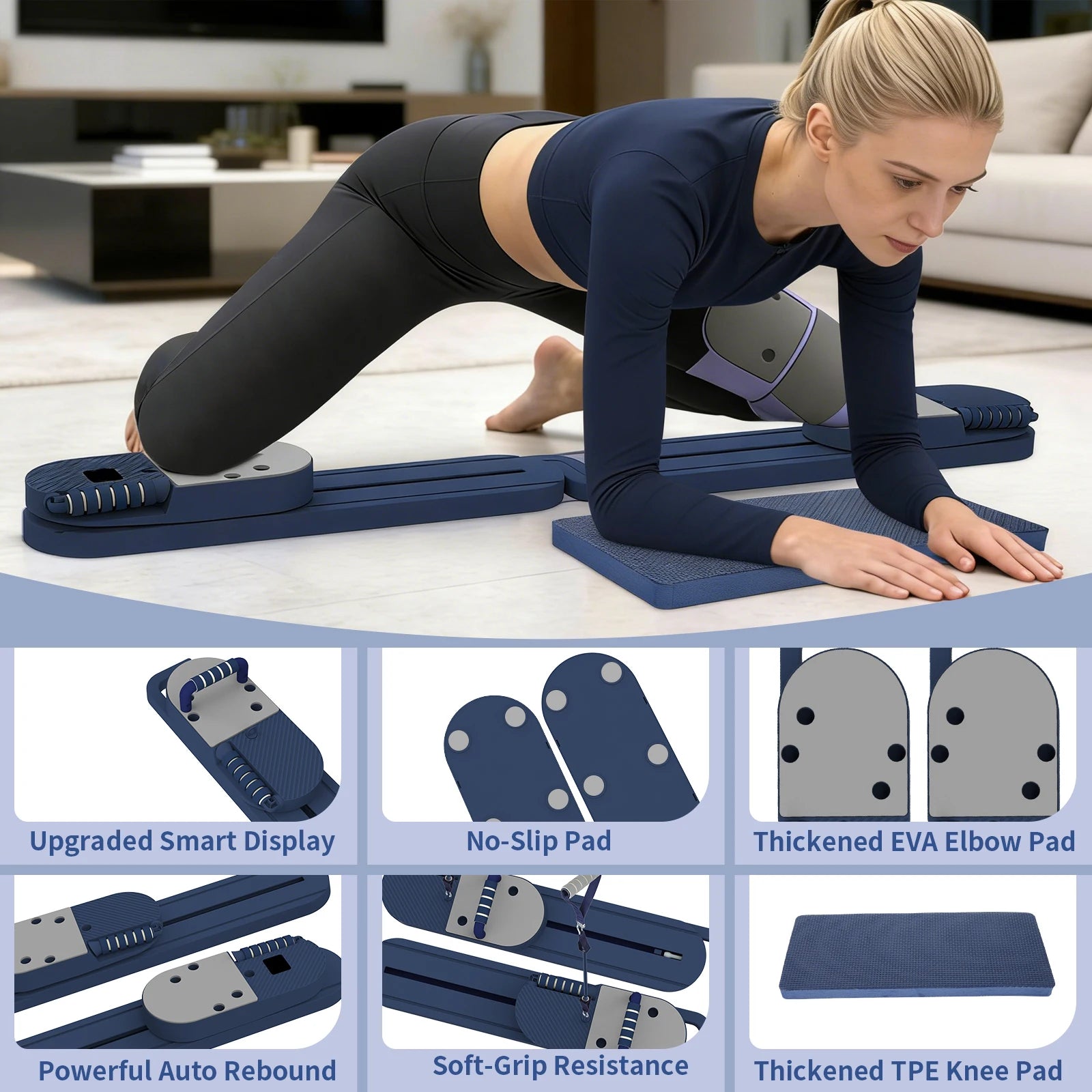 Multifunctional Fitness Board Abdominal Board Push Up Plate Pilates Board Ab Board Reformer Fitness Core Workout Equipment