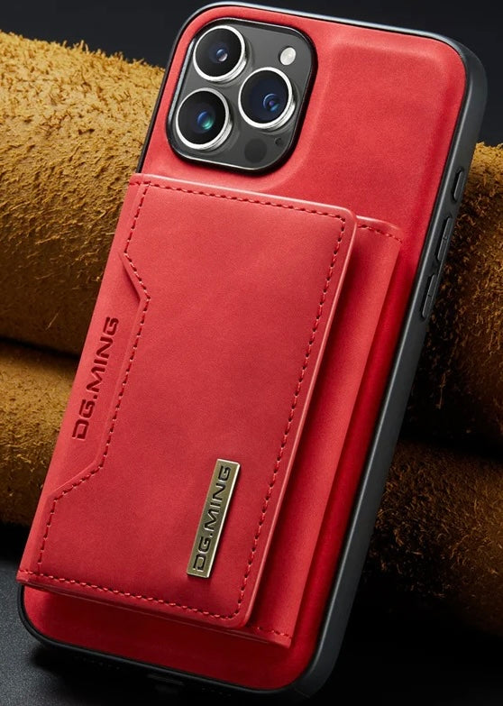 Capa Carteira Magnética Premium em Couro para iPhone