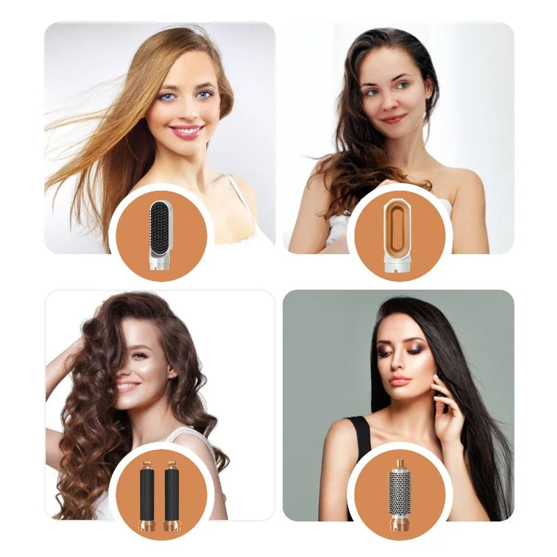 5 in 1 Hair Dryer Brush Hot Comb Set Professional Curling Iron Hair Straightener Styling Tool For Professional Hair Dryer