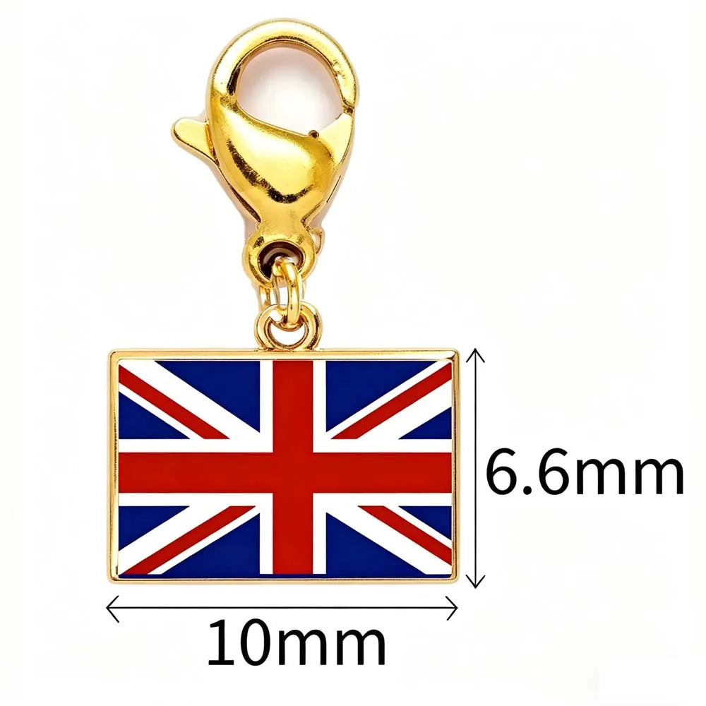 Custom DIY Small National Country Flag Charms Bracelet For Woman Men Personalized Stainless Steel Father Mother Day Gift Jewelry