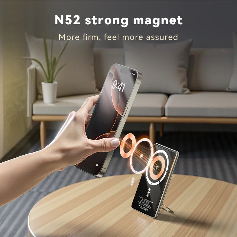 KUULAA Magsafe Power Bank 5000mAh Magnetic Battery with Stand External Battery Fast Charging For iPhone 17 16 15 14 13 PowerBank