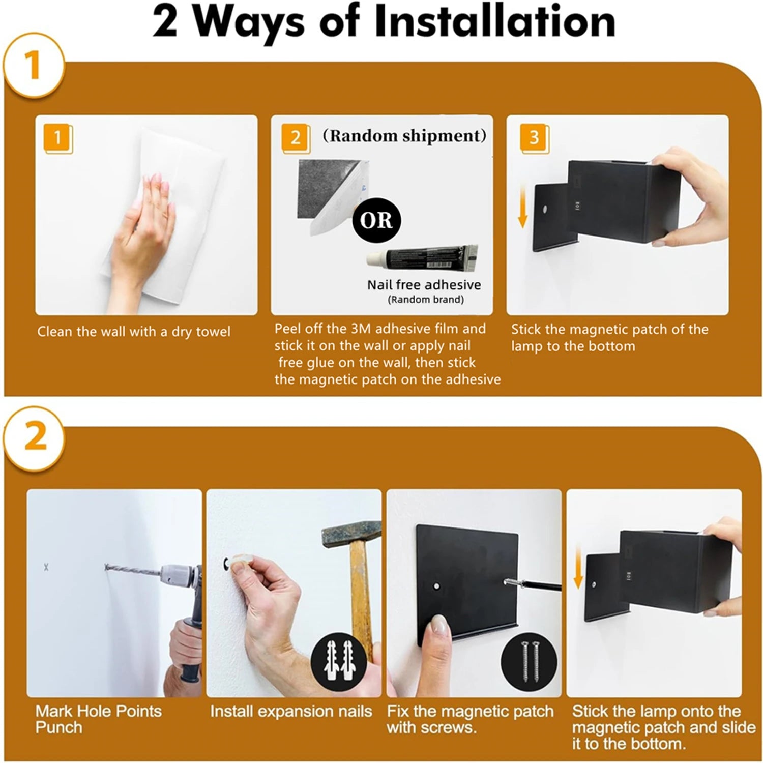 Wireless Rechargeable Battery-Powered Wall Light with Motion Sensor and Remote Control, 3-Color Wireless Wall Light, Led Indoor Up-And-Down Wall Light, 4000Mah, Adjustable Brightness, Magnetic Wall Light, Led Wall Light for B