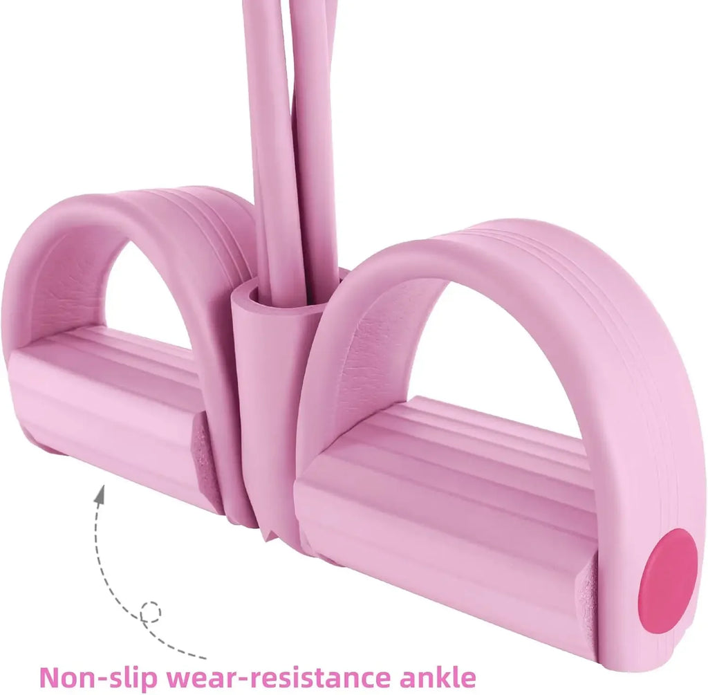 4-Level Resistance Band Tensioner with Non-Slip Handles - Home Fitness Equipment for Abdominal Muscle Training Yoga Abdominal