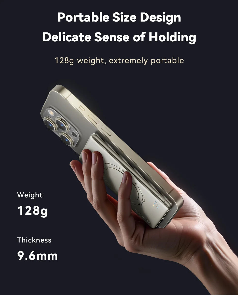 KUULAA Magsafe Power Bank 5000mAh Magnetic Battery with Stand External Battery Fast Charging For iPhone 17 16 15 14 13 PowerBank