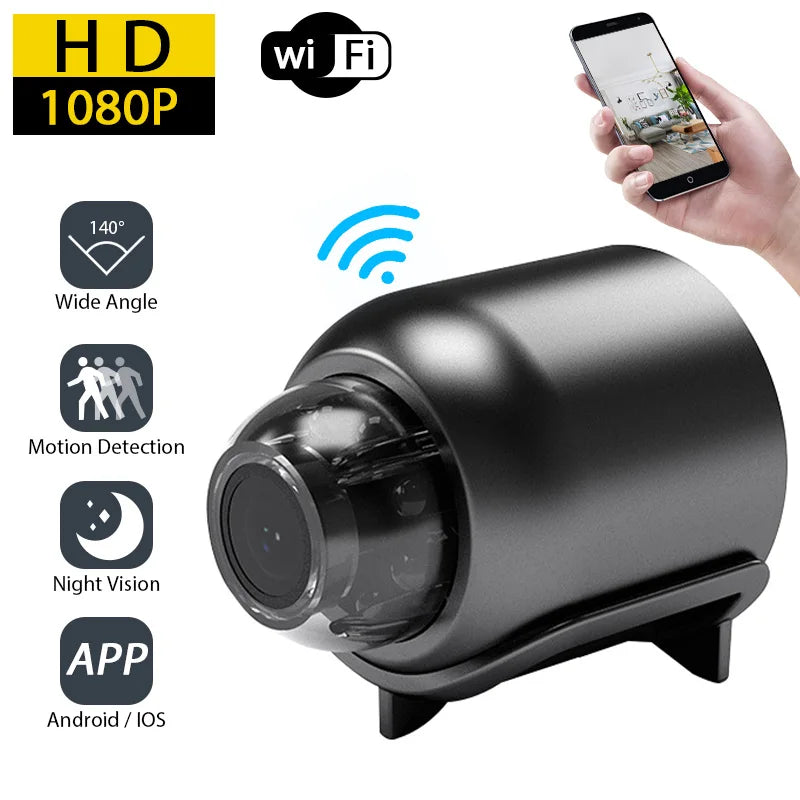 Mini Câmera HD 1080P com Visão Noturna e Design Portátil