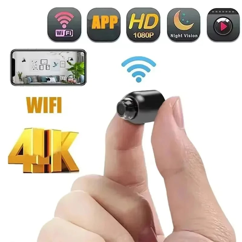 Mini Câmera HD 1080P com Visão Noturna e Design Portátil