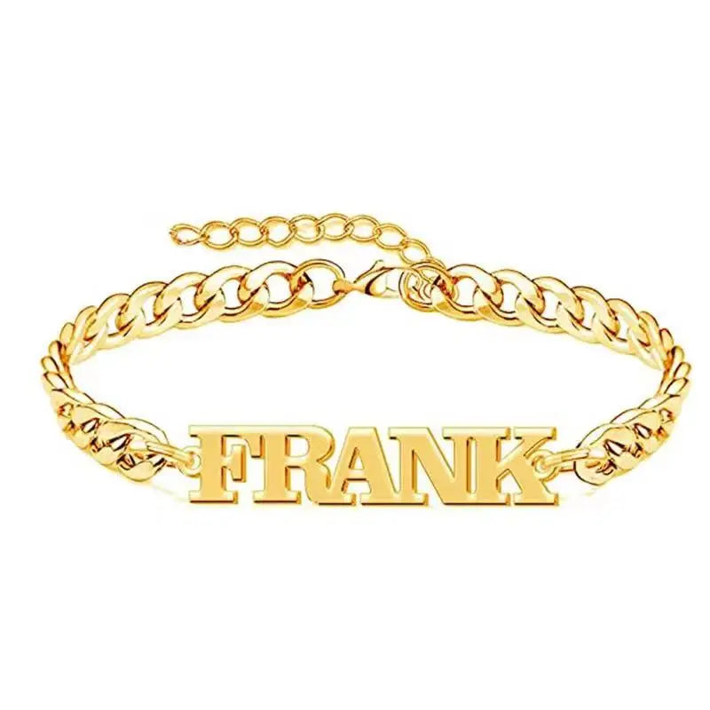 New Custom Name Charm Bracelet for Women Personalized Stainless Steel Cuban Bracelet Jewelry Accessories Boyfriend Couple Gift